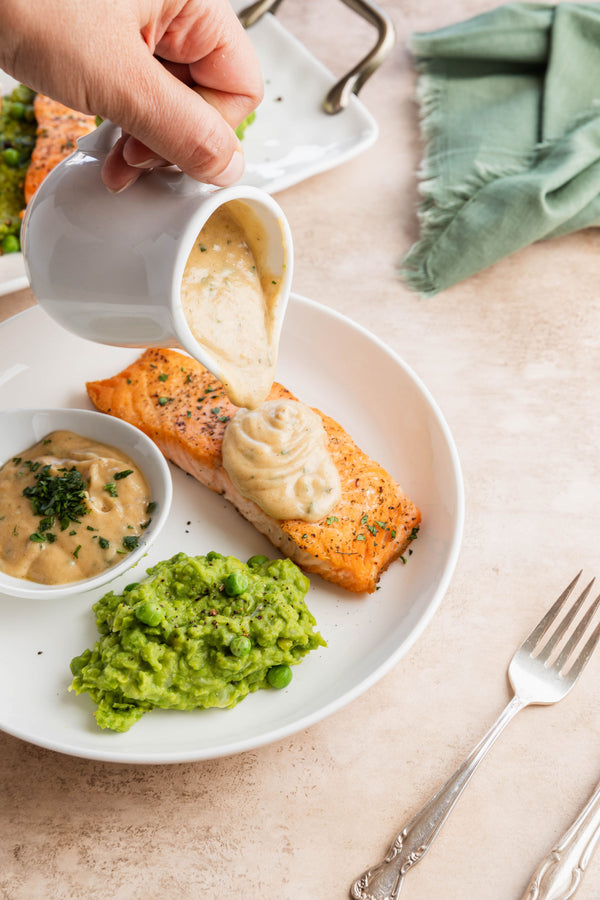 Salmon with a fancy Beurre blanc