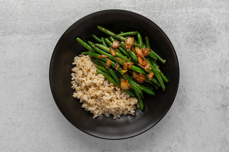 Szechuan String Beans with Brown Rice
